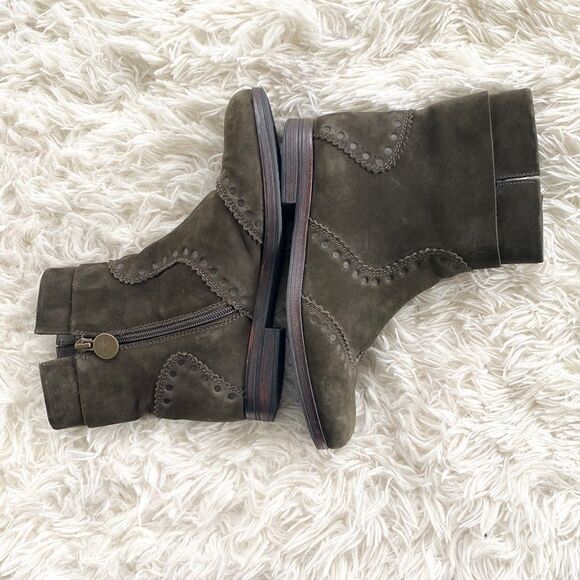 Geox Olive Green Suede Boots 36=6.5-7 - Picture 2 of 9